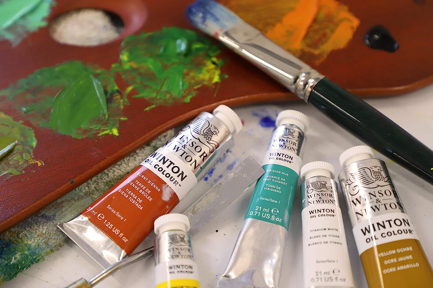 Winsor & Newton Winton Oil Color Paint, Basic Set, 10 x 21ml Tubes - Image 6